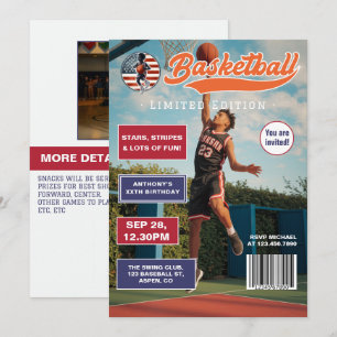 Invitation Couverture du magazine American Boy Basketball pou