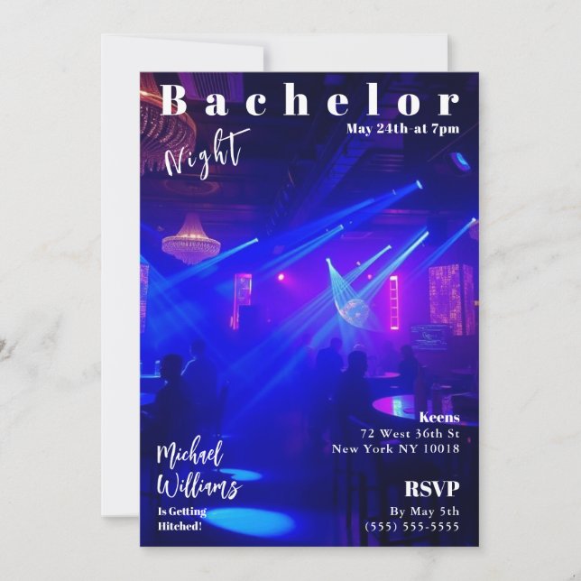 Invitation Couverture du magazine Bachelor Night (Devant)
