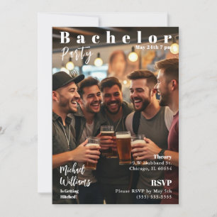 Invitation Couverture du magazine Bachelor Party