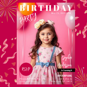 Invitation Couverture du magazine de fête d'anniversaire