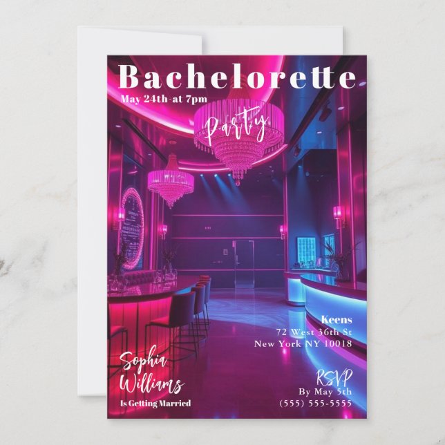 Invitation Couverture du magazine du Bachelorette Party (Devant)