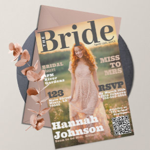 Invitation Couverture du magazine Fête des mariées