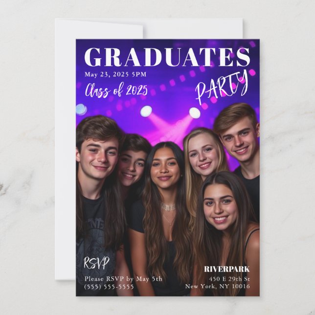 Invitation Couverture du magazine Graduates (Devant)