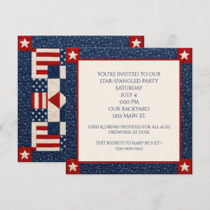 Invitation Couverture étoilée du 14 juillet