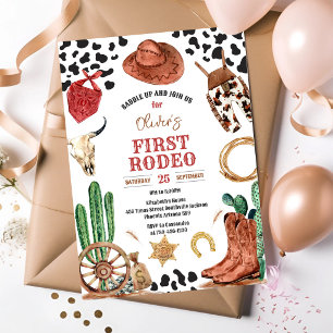 Invitation Cow-boy Premier Rodéo Far West 1er Anniversaire