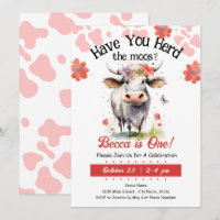 Cow Herd moos 1er Birthday Girl