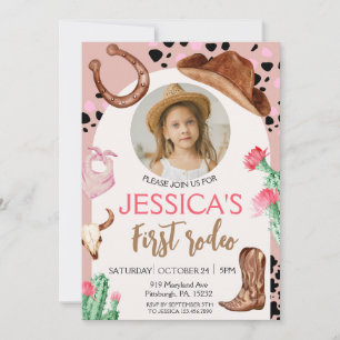 Invitation Cowboy Anniversaire 1er Rodéo Anniversaire