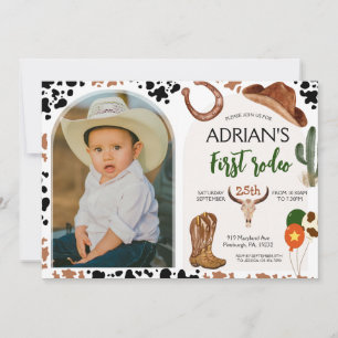Invitation Cowboy Anniversaire 1er Rodéo Anniversaire