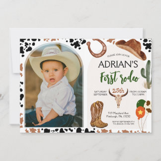 Invitation Cowboy Anniversaire 1er Rodéo Anniversaire