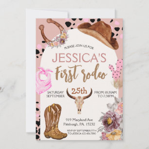 Invitation Cowboy Anniversaire 1er Rodéo Anniversaire