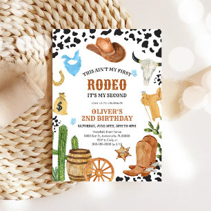 Invitation Cowboy de Rodéo Occidental Deuxième Rodéo 2ème Ann