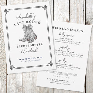 Invitation Cowboy Dernier Rodeo Bachelorette Party