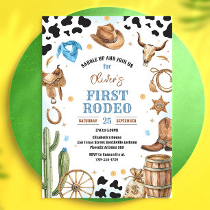 Invitation Cowboy Premier Rodéo Far West 1er Anniversaire 
