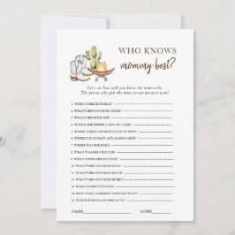 Invitation Cowboy Western Baby shower jeu