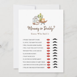 Invitation Cowboy Western Mommy ou papa jeu de Baby shower