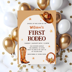 Invitation Cowboy Western Premier Rodeo Blue Anniversaire