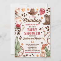 Cowboy Wild West Rodeo Ranch Baby shower garçon