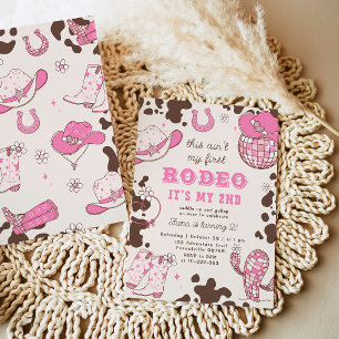 Invitation Cowgirl de l'Ouest 2ème photo de Rodeo fête d'anni