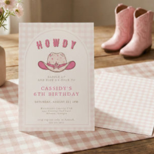 Invitation Cowgirl Far West Country Western 6e Anniversaire