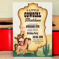 Cowgirl fête d'anniversaire cheval sauvage et libr