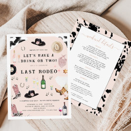 Invitation Cowgirl Nashville Rodéo Dernier rose | Bachelorett