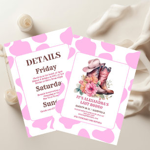 Invitation Cowgirl Western Dernier Rodeo Bachelorette Party