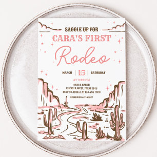Invitation Cowgirl Wild West Rodeo fête d'anniversaire
