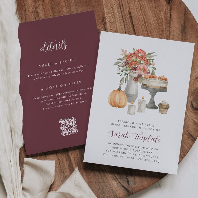 Invitation Cozy Fall All-in-One Bridal Shower Brunch (Créateur téléchargé)