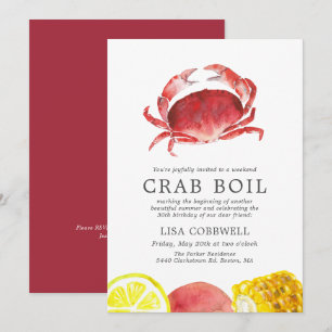 Invitation Crabe Crimelle 30e anniversaire Crabe bouillie