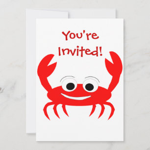 Invitation Crabe Design N'importe quelle occasion