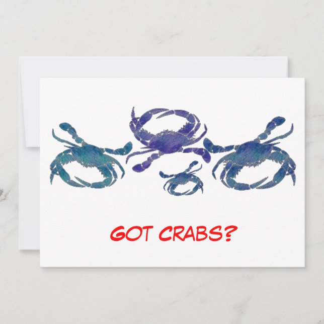 Invitation Crabes bleus de chesapeake (Devant)