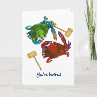 Invitation Crabes du Maryland avant et après vous êtes invité