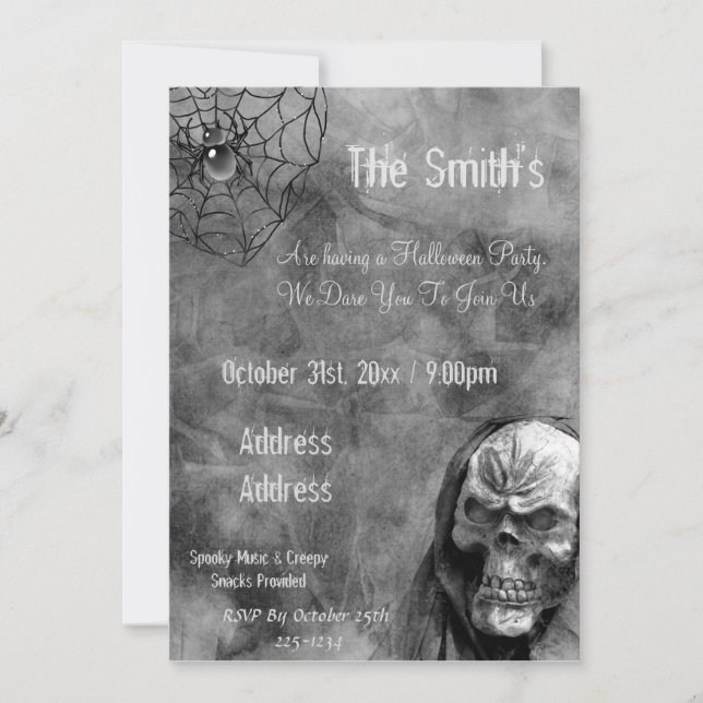 Invitation Crâne (Devant)