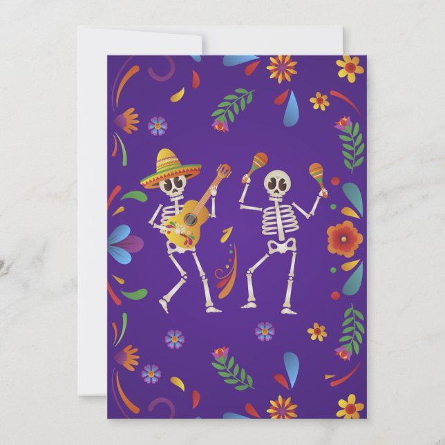 Invitation Crâne de la fête mexicaine Cinco de Mayo (Devant)