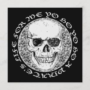 Invitation crâne de pirate