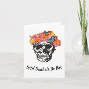 Invitation Crâne de Roses - Jusqu'à ce que la mort nous sépar