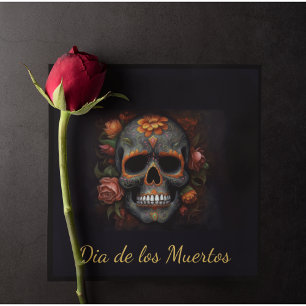 Invitation Crâne de sucre floral Dia de los Muertos Calavera