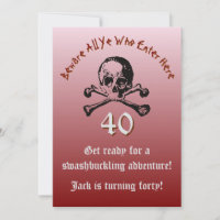 Crâne et os croisés de navire pirate pour 40e anni