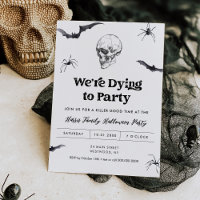 Crâne gothique Nous mourons à la fête d'Halloween