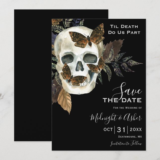 Invitation Crâne jusqu'à la mort Faisons-nous partie Enregist (Devant / Derrière)
