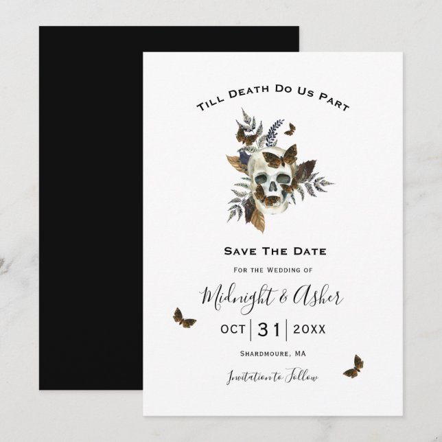 Invitation Crâne jusqu'à la mort Faisons-nous partie Enregist (Devant / Derrière)