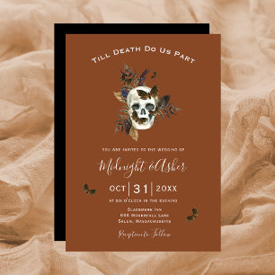 Invitation Crâne jusqu'à la mort Faisons-nous partie Mariage