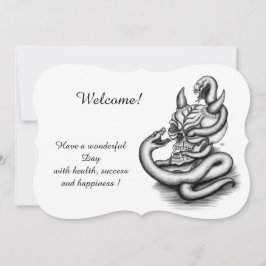 Invitation Crâne - Tête diabolique avec serpent, Ajouter votr