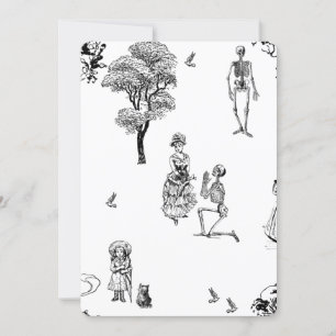 Invitation crâne toile squelette victorien halloween