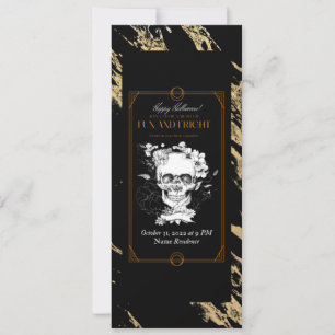 Invitation Crânes gothiques en Casquette Halloween Costume Pa