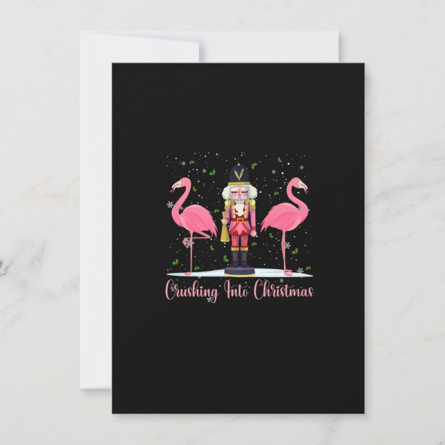 Invitation craquer dans noël flamingo rose noisette w (Devant)