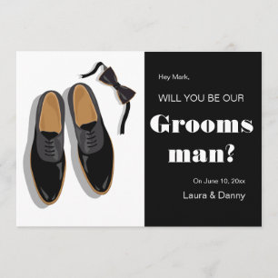 Invitation Cravate et robe de compagnie Chaussures Groomsman 