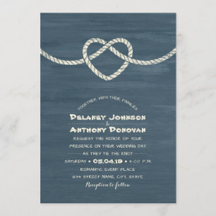 Invitation Cravate moderne le mariage nautique de plage