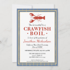 Invitation Crawfish Boil College University Graduation Party
