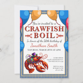 Invitation Crawfish Boil événement spécial Anniversaire
